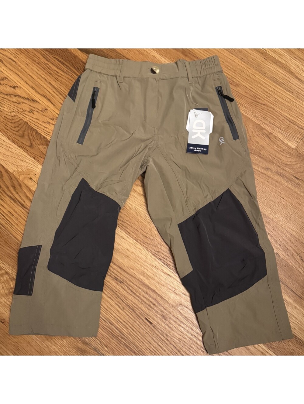 New Womens Little Donkey Andy Tan/Gray Cropped Outdoor Pants XS